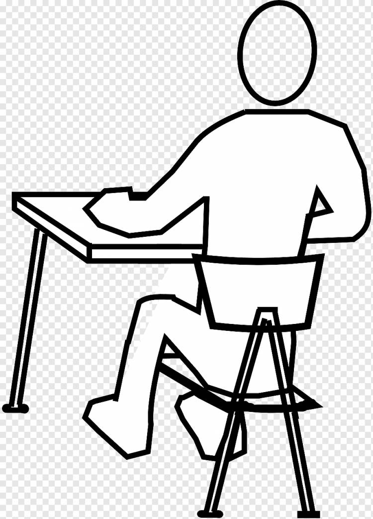Рисунок сидящего человека на стуле