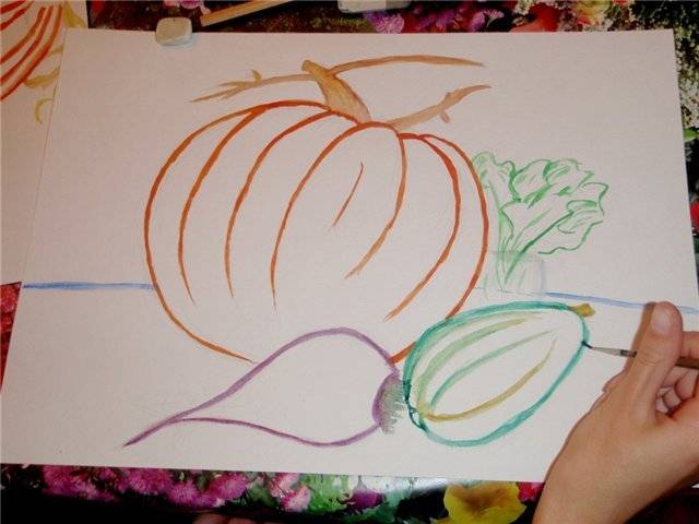 Рисуем с детьми «Осенний натюрморт»