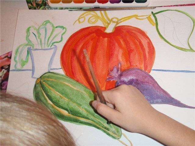 Рисуем с детьми «Осенний натюрморт»