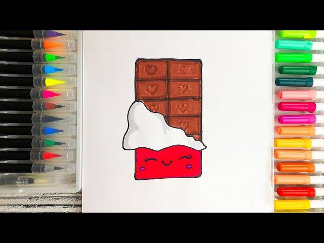 Как нарисовать Шоколадку Красивые Легкие рисунки для срисовки Канал Мама Рисует