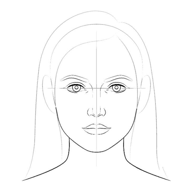 Рисунок-лицо девушки