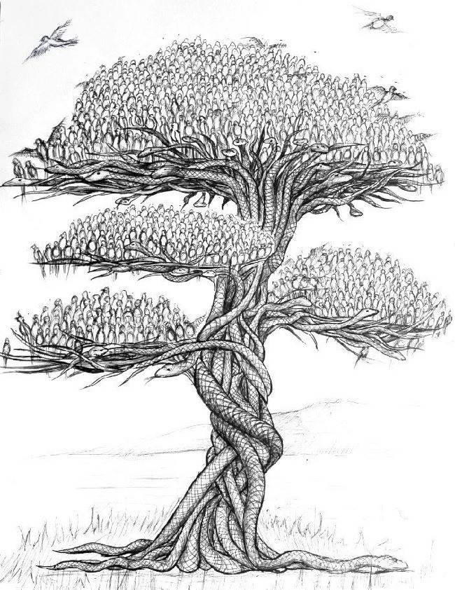 Рисунки древо жизни для срисовки 