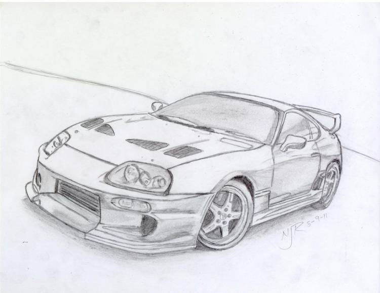 Toyota Supra drawing