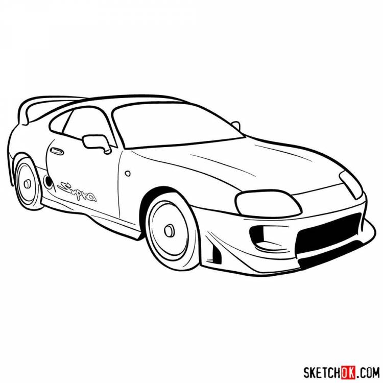 This one is about making a sketch of Toyota Supra 