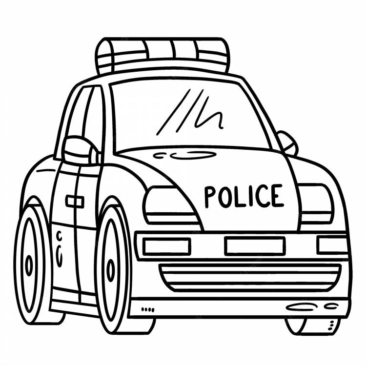 Раскраски Полицейская машина для детей