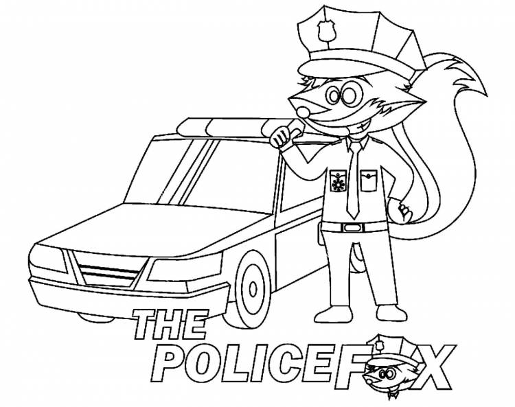 Раскраски Полицейская Машина