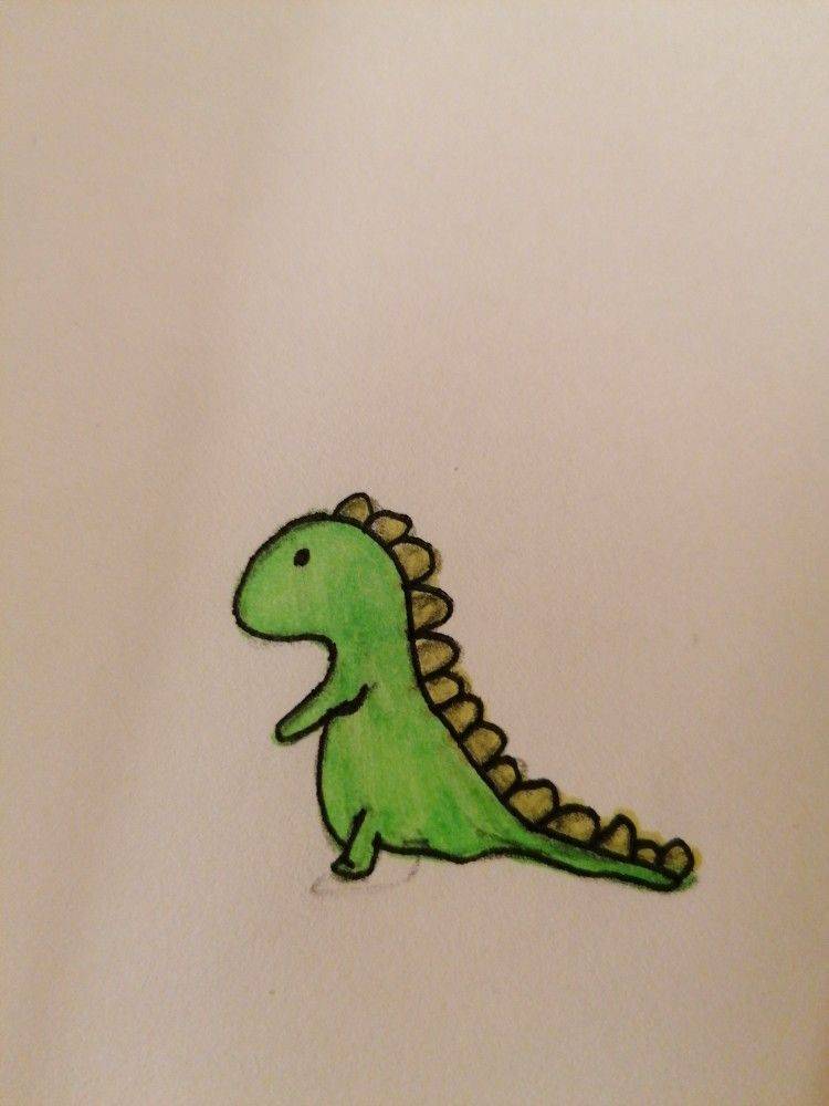 Рисунки для срисовки Динозаврики