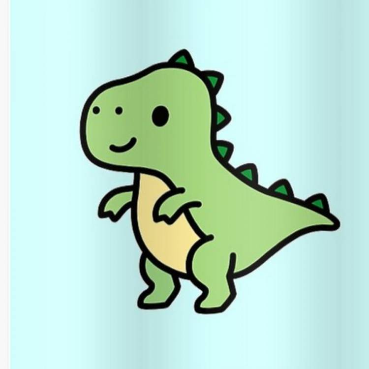 Маленький динозаврик рисунок