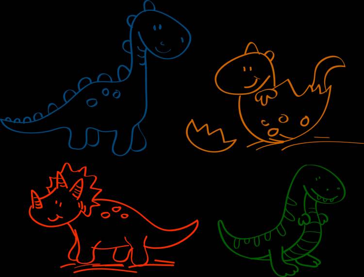Рисунок динозавра милый