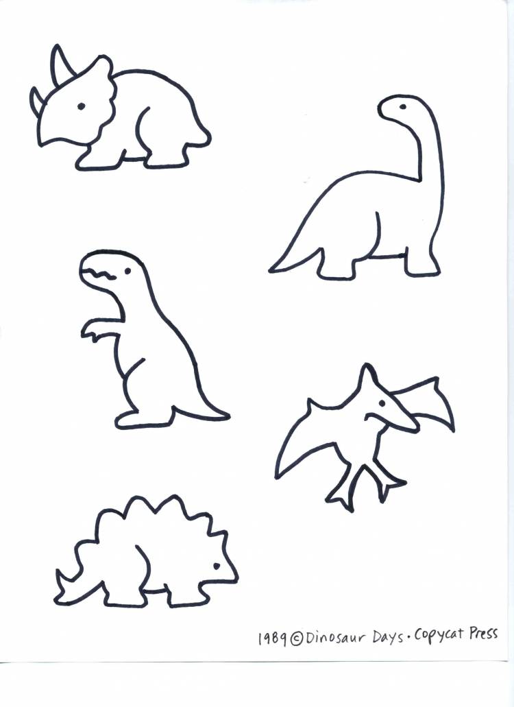 Динозавр рисунок легкий