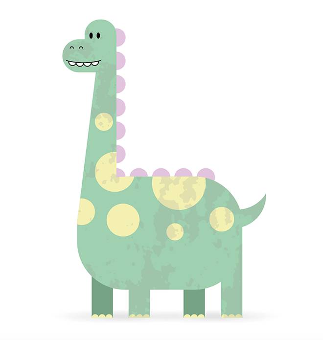 Как нарисовать милого динозаврика в Иллюстраторе