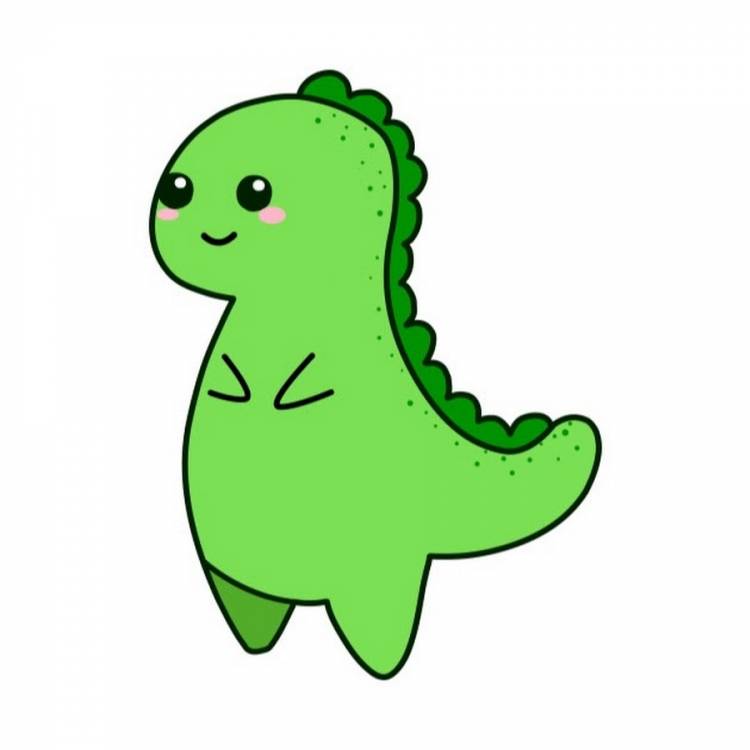 Как нарисовать маленького динозаврика