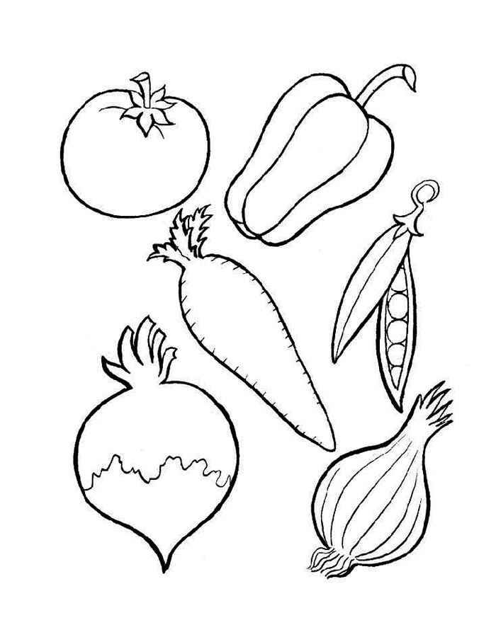 Рисунки овощи карандашом для детей 