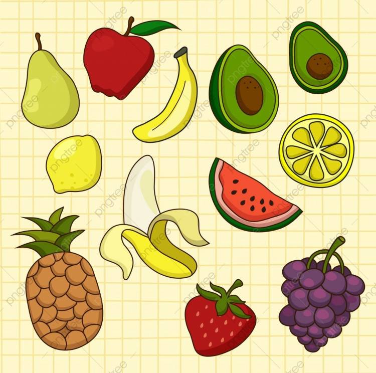 Легкие рисунки фруктов