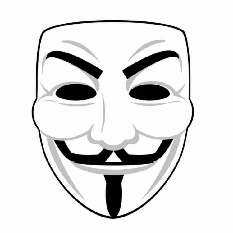Раскраски Идеи для маски анонимуса 