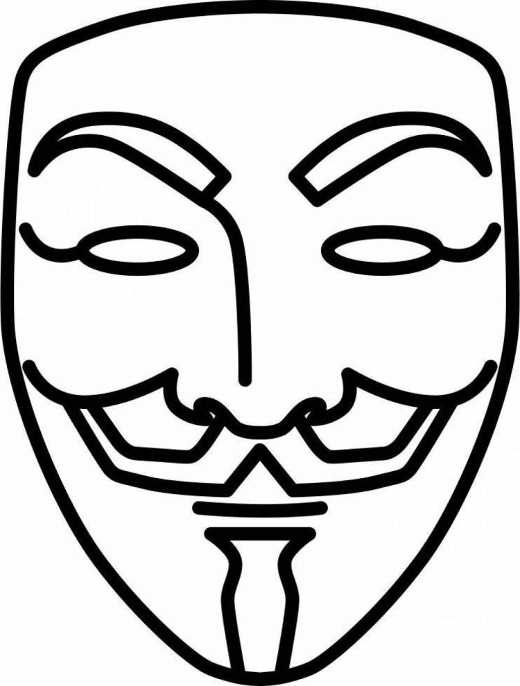 Анонимус маска рисунок