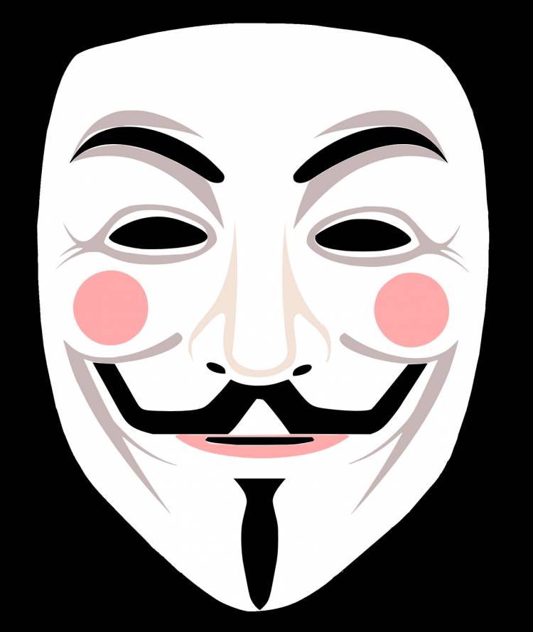 Рисунки для маски анонимуса девочка