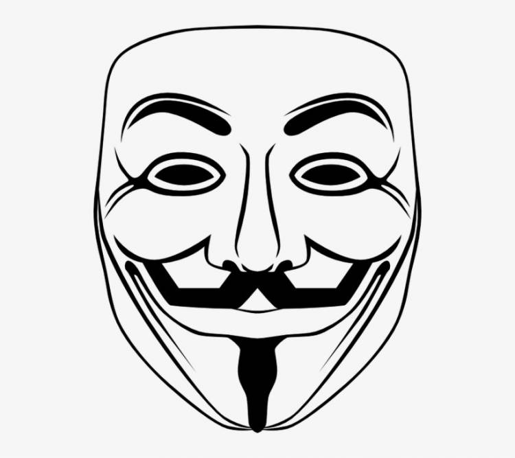 Нарисовать маску анонимуса