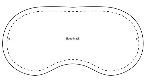 шаблон для маски сна