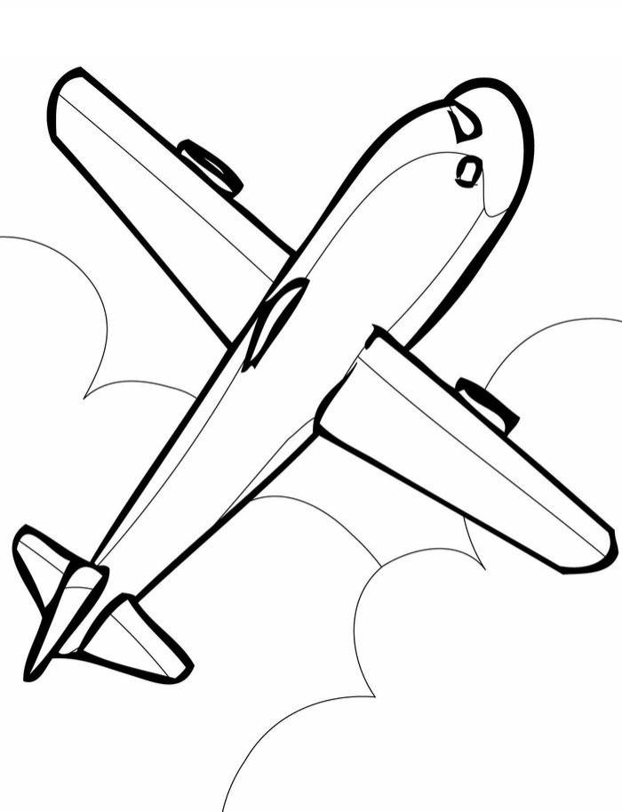 Картинки самолёта для срисовки