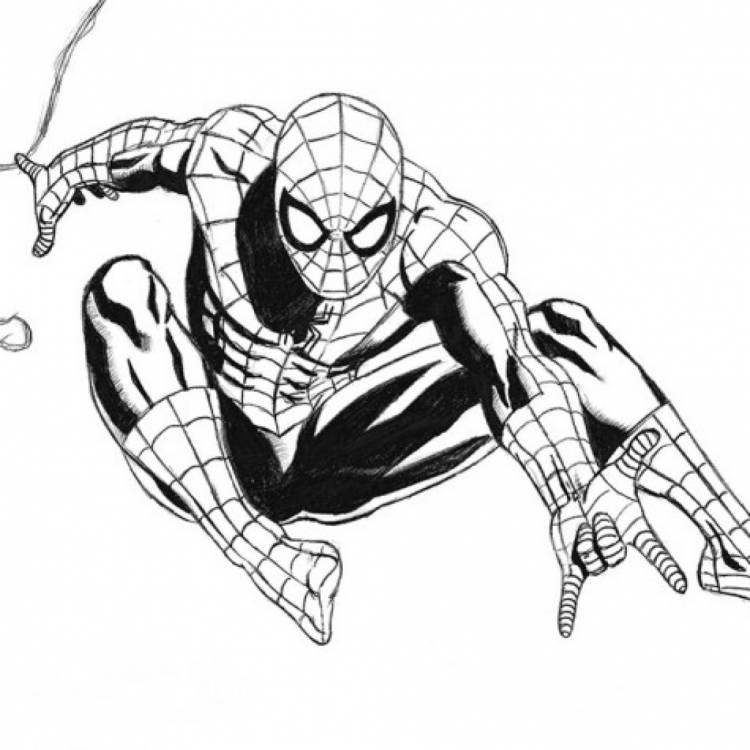 Как нарисовать Человека Паука из комиксов Marvel