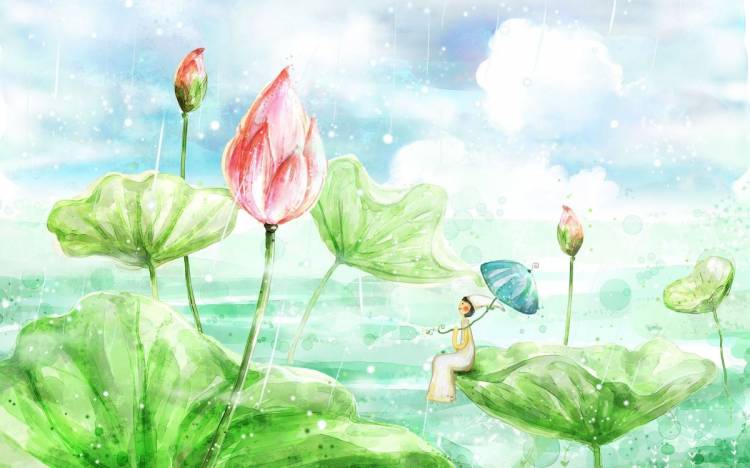 Иллюстрация к стихотворению весенний дождь