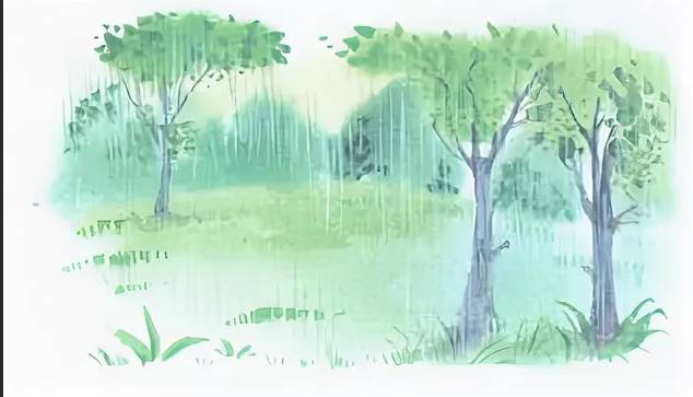 Фет Весенний дождь рисунок как нарисовать, какие иллюстрации?