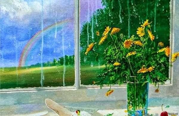 Картинки к стихотворению фета весенний дождь 