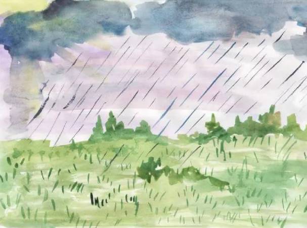 Фет Весенний дождь рисунок как нарисовать, какие иллюстрации?