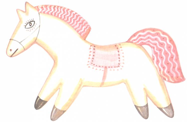 Конь с розовой гривой картинки