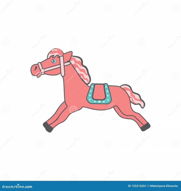 Конь с розовой гривой рисунок (много фото)