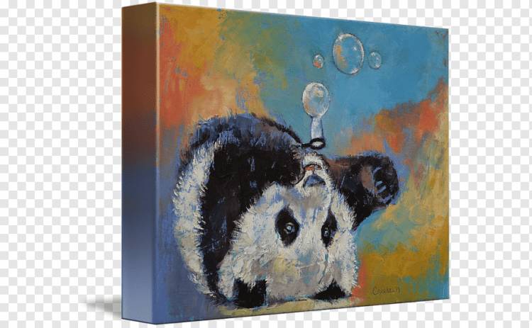 Картина Гигантская панда Печать на холсте Арт, живопись, Акварельная живопись, животный мир, холст png