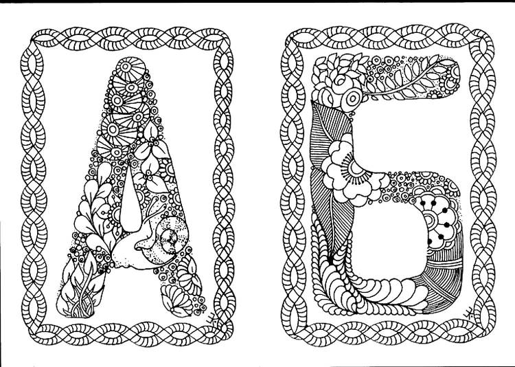 Раскраска Антистресс Буквы