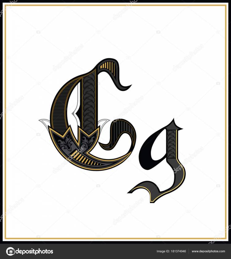 Готический шрифт буква G