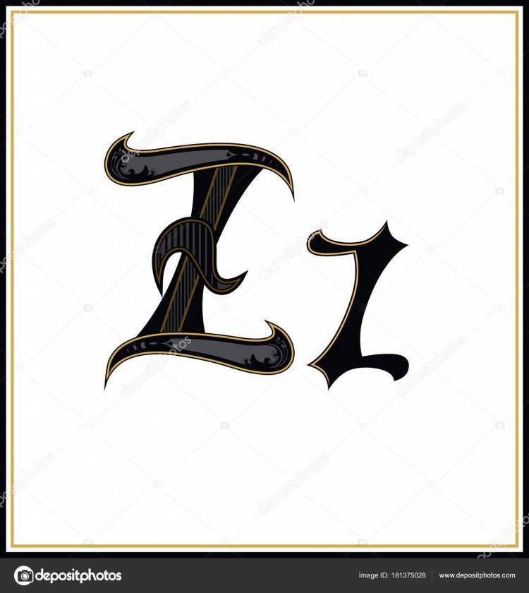 Готический шрифт буква Z