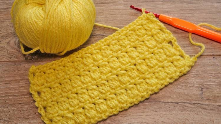 Плотный узор крючком Crochet The Cluster Stitch