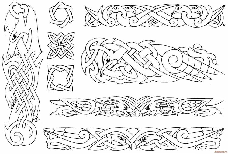 Кельтские узоры на ножах