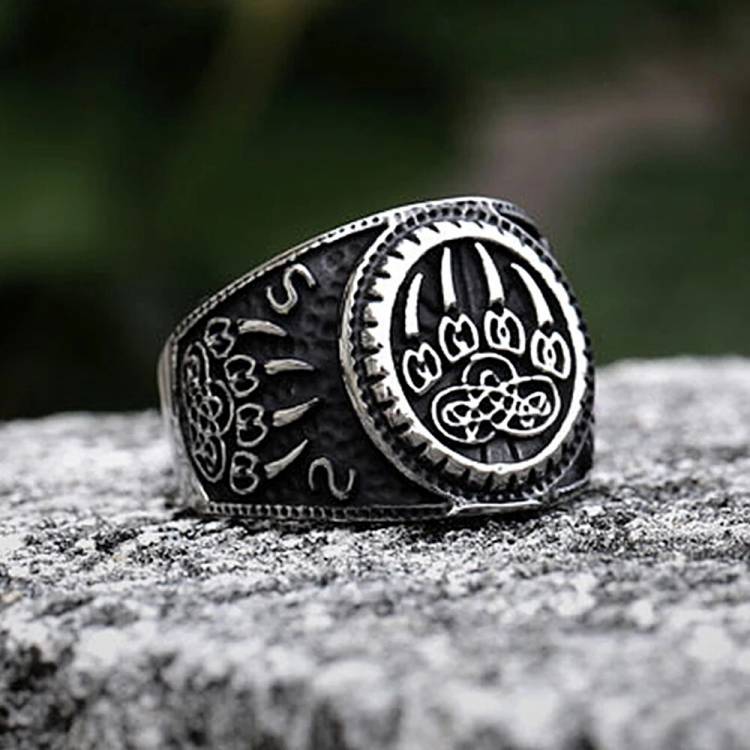 Винтажное кольцо с искусственным когтем, кольцо в стиле панк из нержавеющей стали, кельтский узел для мужчин и женщин, парные байкерские кольца, модные ювелирные изделия, подарки, оптовая продажа