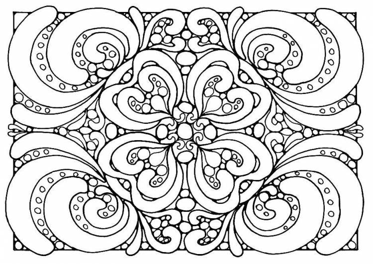 Раскраски Раскраска Орнамент цветы узоры орнамент трафареты цветы, Раскраски Контуры рыбы для вырезания