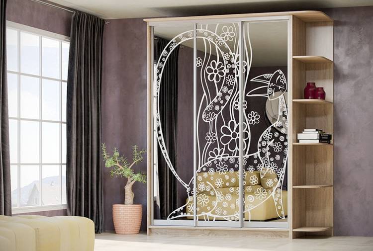 Виды зеркала для шкафов-купе, способы декорирования и монтажа