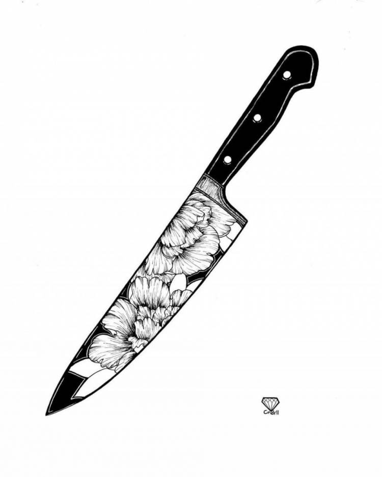 Нарисованный нож