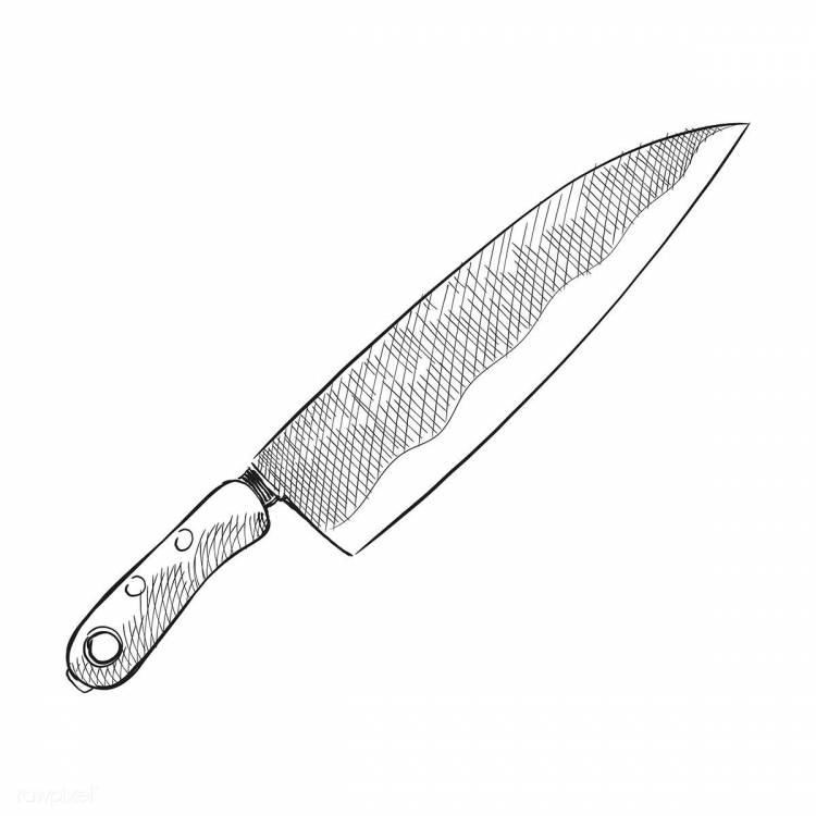 Рисунок нож для срисовки