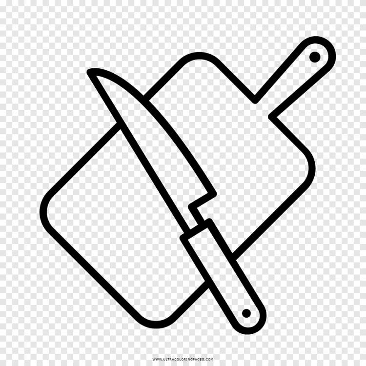 Рисунок Разделочные доски Нож Книжка-раскраска, нож, угол, кухня png