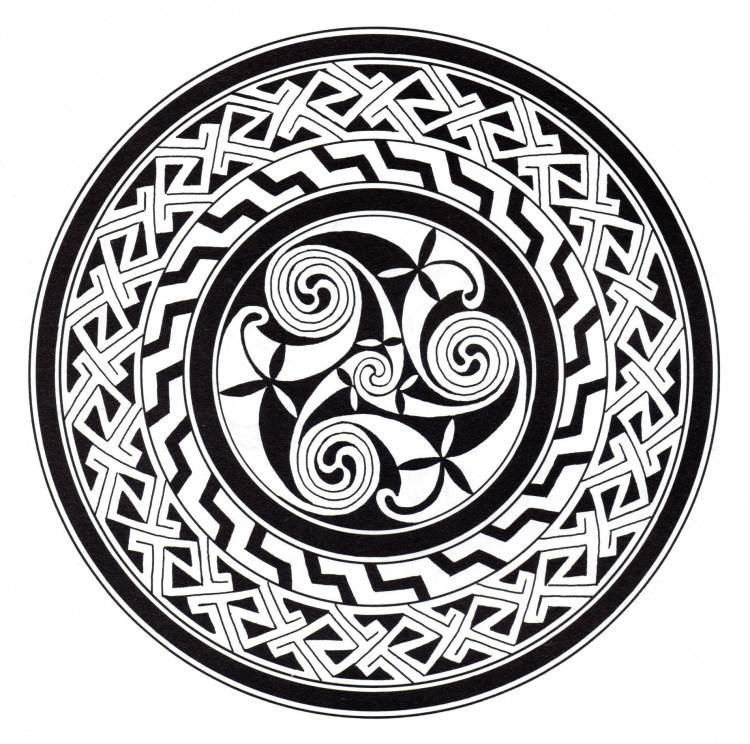 Кельтские узоры круглые