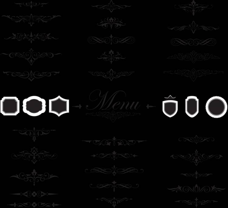 Векторные элементы для создания ресторанного меню