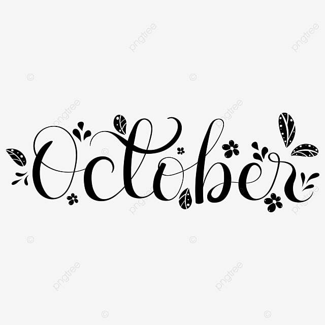 привет октябрь месяц рука надписи с листьями PNG , октябрь клипарт, Привет октябрь, октябрь PNG картинки и пнг рисунок для бесплатной загрузки