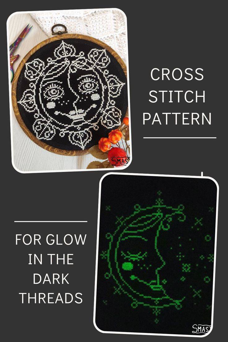 Sun and Moon Cross Stitch Pattern