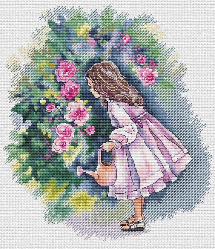 Cross stitch pattern Rose garden