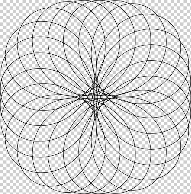 Мандала Сетка перекрывающихся кругов Сакральная геометрия Рисование, рулетка, угол, спираль, симметрия png