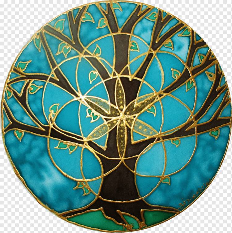 Сакральная геометрия Древо жизни Перекрывающиеся круги сетка, дерево, png